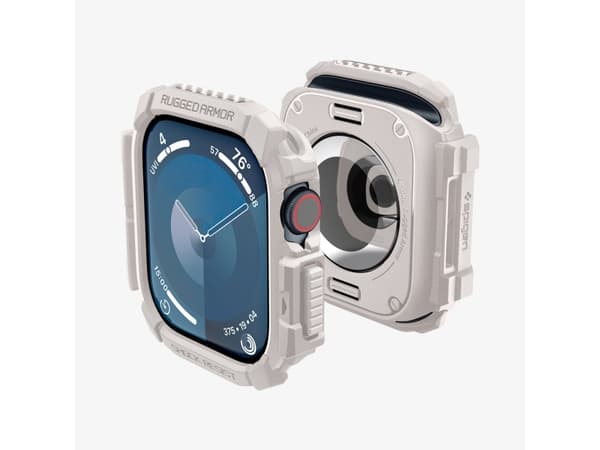 Spigen Rugged Armor, Ask, Smartwatch, Beige, Apple, Apple Watch 10 (46mm), Termoplastisk polyuretan (TPU)