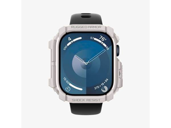 Spigen Rugged Armor, Ask, Smartwatch, Beige, Apple, Apple Watch 10 (46mm), Termoplastisk polyuretan (TPU)