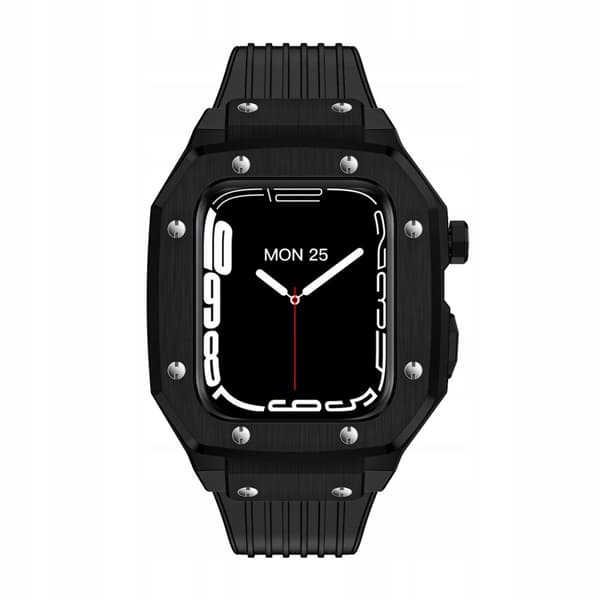 APPLE WATCH REM + BESKYTTELSESKASKE 2-i-1 RAMME 9 8 7 SE 6 5 4 45 44 mm