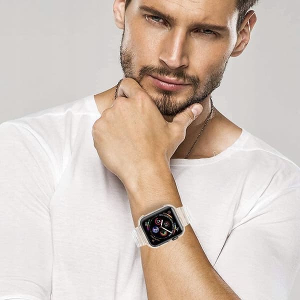 APPLE WATCH REM + SKYDDSVÄSKA SE 9 8 7 6 5 4 3 2 1 / 45 44 42 mm