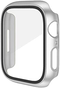 Kompatibel med Iwatch Series 7 44mm i Silver Helkroppsfodral/Skärmskydd