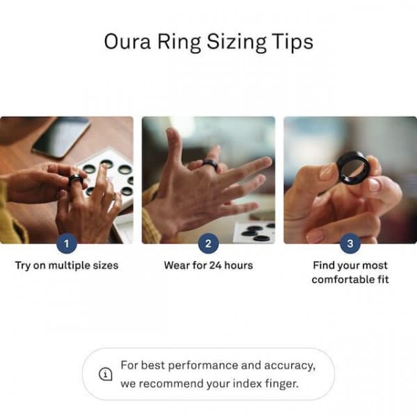 Oura Ring Gen3 sormuksien sovitussetti