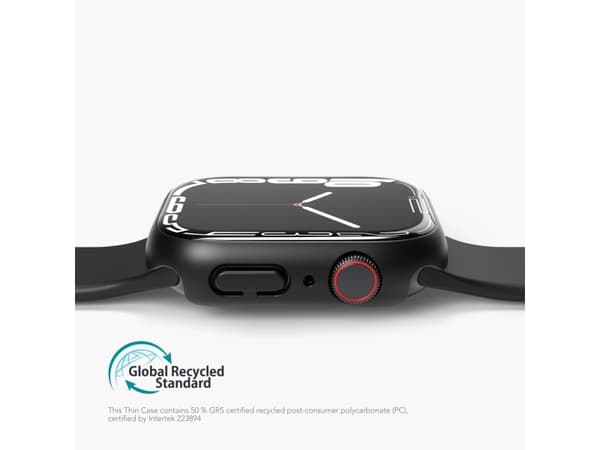 Vonmählen Thin Case Black, Ask, Smartwatch, Svart, Apple, Apple Watch Series 10 46 mm, Silikon, Härdat glas