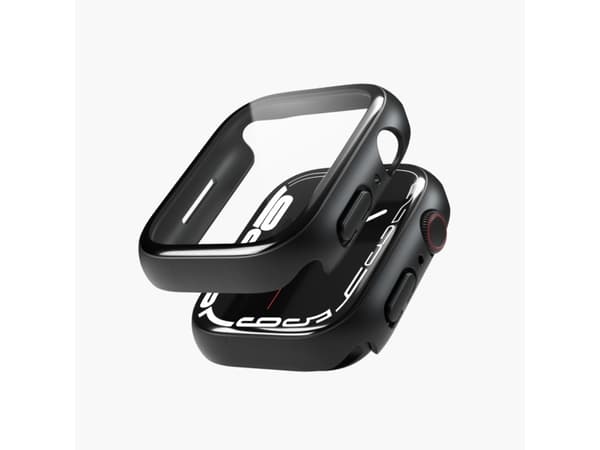 Vonmählen Thin Case Black, Ask, Smartwatch, Svart, Apple, Apple Watch Series 10 46 mm, Silikon, Härdat glas