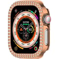 Miniatyrbild 4 av 5: För A Watch Series 10 42mm Fodral Skal Ram Bling Rhinestone Decor - Rose Gold