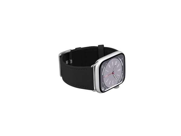 PURO PUAW40ECLASSICBLK, Klockarmband, Apple, Apple Watch, Läder, Metall, Silver