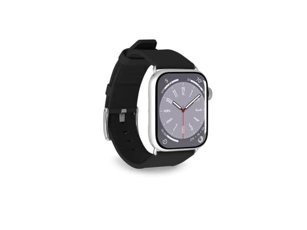 PURO PUAW40ECLASSICBLK, Klockarmband, Apple, Apple Watch, Läder, Metall, Silver