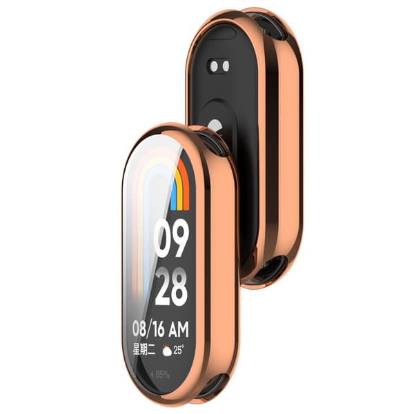 Bizon Case Watch Felipe för Xiaomi Mi Smart Band 8, roséguld