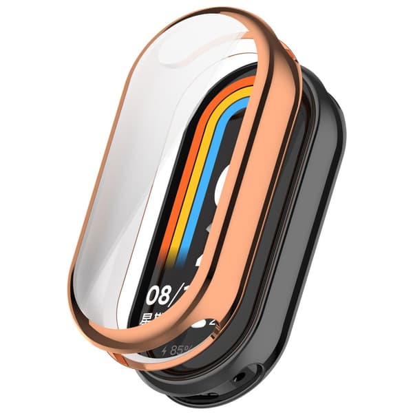 Bizon Case Watch Felipe för Xiaomi Mi Smart Band 8, roséguld