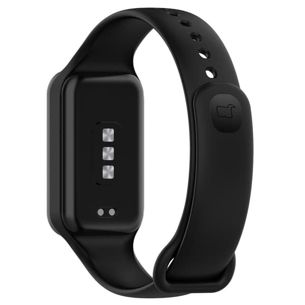Bizon-armband + fodral Watch Dots för Xiaomi Redmi Smart Band 2 / Xiaomi Mi Band 8 Active, svart