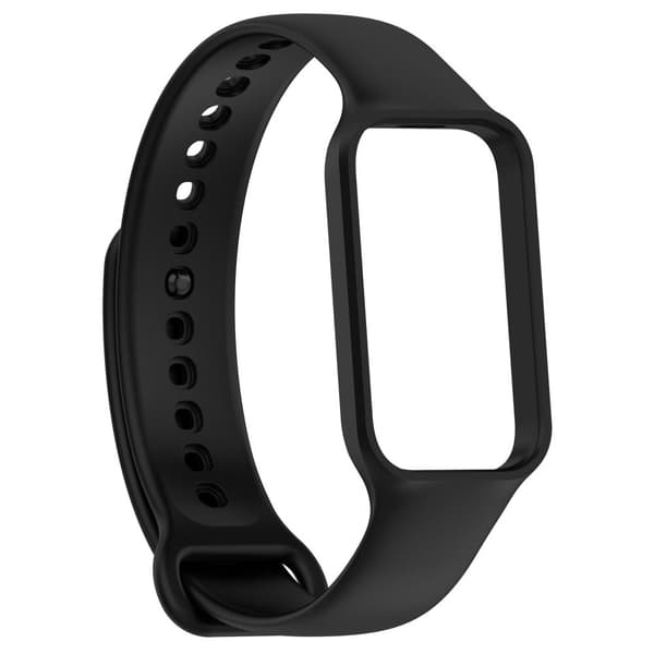 Bizon-armband + fodral Watch Dots för Xiaomi Redmi Smart Band 2 / Xiaomi Mi Band 8 Active, svart