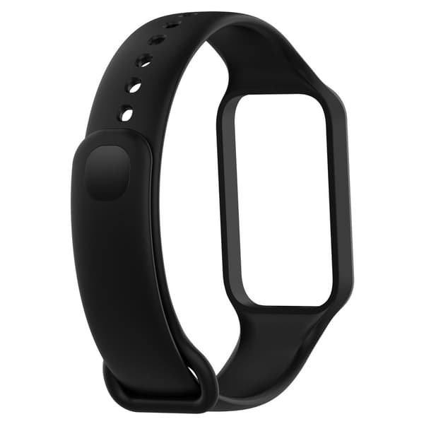 Bizon-armband + fodral Watch Dots för Xiaomi Redmi Smart Band 2 / Xiaomi Mi Band 8 Active, svart