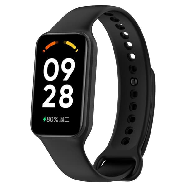 Bizon-armband + fodral Watch Dots för Xiaomi Redmi Smart Band 2 / Xiaomi Mi Band 8 Active, svart