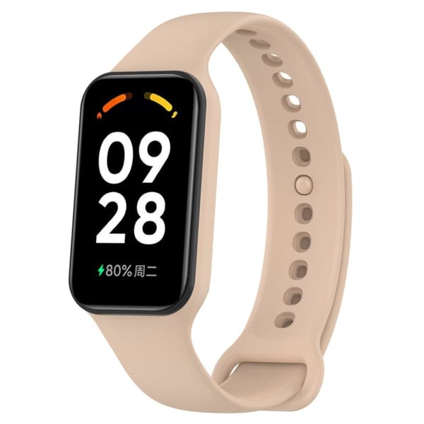 Bizon-rem + fodral Watch Dots för Xiaomi Redmi Smart Band 2 / Xiaomi Mi Band 8 Active, ljusrosa