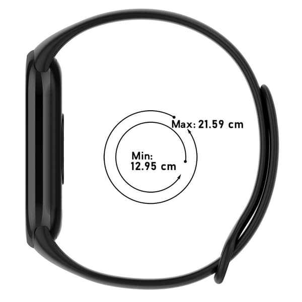 Bizon Strap Watch Dots för Xiaomi Mi Smart Band 8, Svart