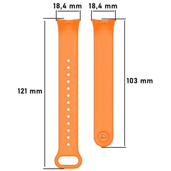 Bizon Strap Watch Dots Xiaomi Mi Smart Band 8:lle, oranssi