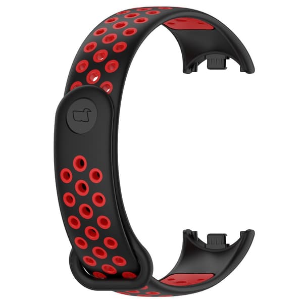 Bizon Strap Watch Octo Xiaomi Mi Smart Band 8:lle, musta/punainen