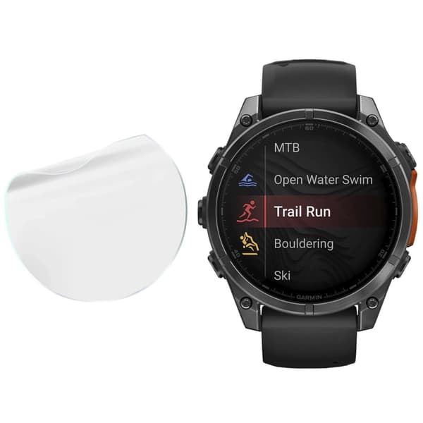 Hydrogelfilm för Bizon Glass Watch Hydrogelskärm för Garmin Tactix 8 AMOLED 51 mm / SOLAR 51 mm, 2 st.