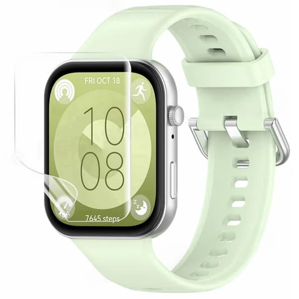 Hydrogelfilm för Bizon Glass Watch Hydrogelskärm för Huawei Watch Fit 3, 2 stycken