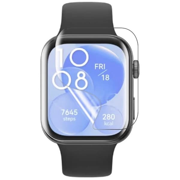 Hydrogelfilm för Bizon Glass Watch Hydrogelskärm för Huawei Watch Fit 3, 2 stycken