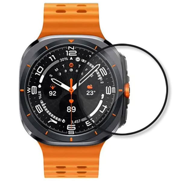 Bizon Glass Watch Edge Hybrid til Galaxy Watch Ultra 47mm, Sort