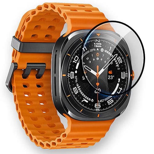 Bizon Glass Watch Edge Hybrid til Galaxy Watch Ultra 47mm, Sort