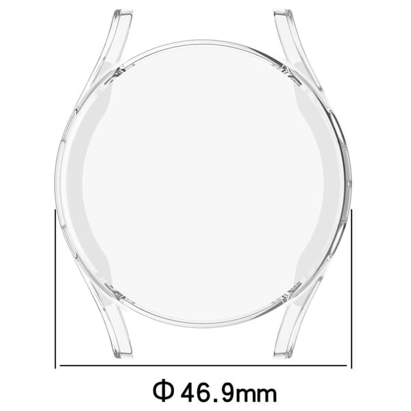 Bizon Case Watch Felipe Galaxy Watch 7 44mm -kellolle, läpinäkyvä
