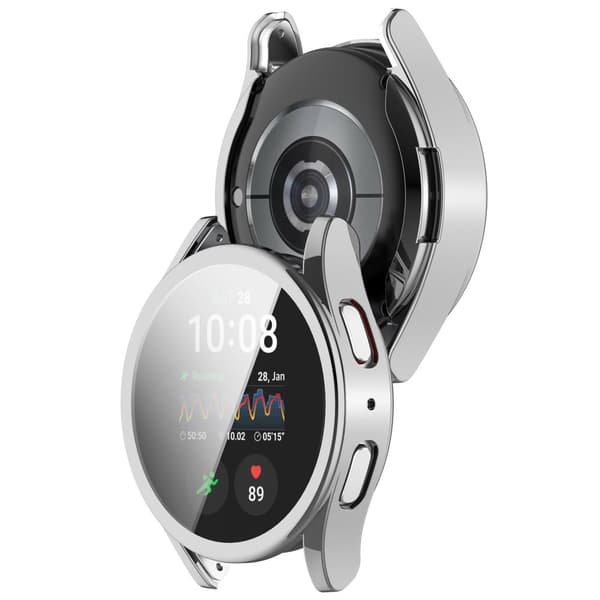 Bizon Case Watch Felipe etui til Galaxy Watch 7 44 mm, sølv