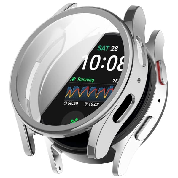 Bizon Case Watch Felipe etui til Galaxy Watch 7 44 mm, sølv