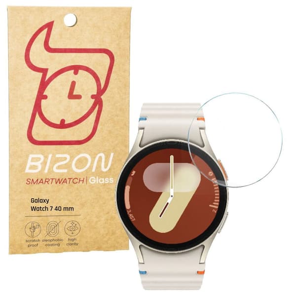 Bizon Glass Watch Kirkas Karkaistu Lasinen Näytönsuoja Galaxy Watch 7 40mm:lle
