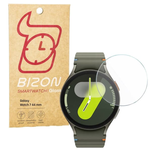 Bizon Glass Watch Klar Hærdet Glas Skærmbeskytter til Galaxy Watch 7 44mm