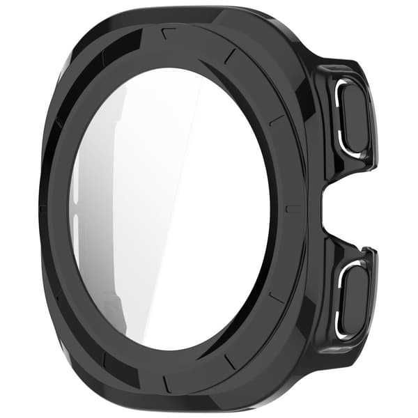 Bizon-fodral + glasklocka för Galaxy Watch Ultra 47mm, svart