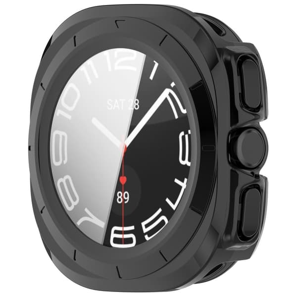 Bizon-fodral + glasklocka för Galaxy Watch Ultra 47mm, svart