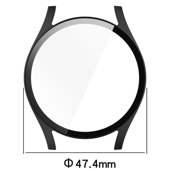 Bizon-kotelo + lasikello Galaxy Watch 7:lle 44 mm, musta