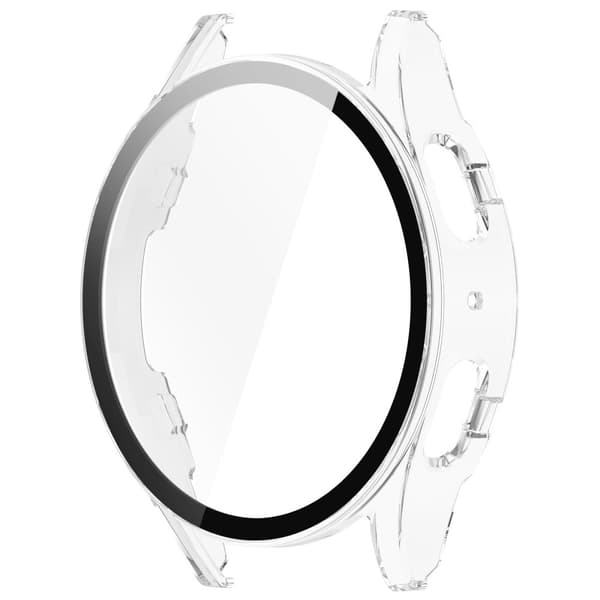 Bizon-fodral+glasklocka för Galaxy Watch 7 44mm, transparent