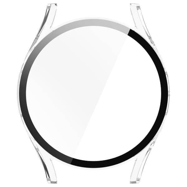 Bizon-fodral+glasklocka för Galaxy Watch 7 44mm, transparent