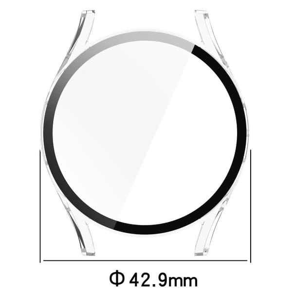 Bizon-etui+glasur til Galaxy Watch 7 40 mm, gennemsigtig