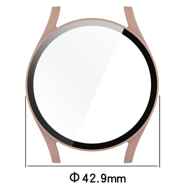 Bizon-fodral + glasklocka för Galaxy Watch 7 40mm, rosa
