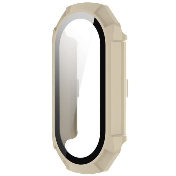 Bizon-fodral + glasklocka för Xiaomi Smart Band 9, beige