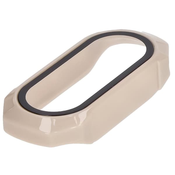 Bizon-fodral + glasklocka för Xiaomi Smart Band 9, beige