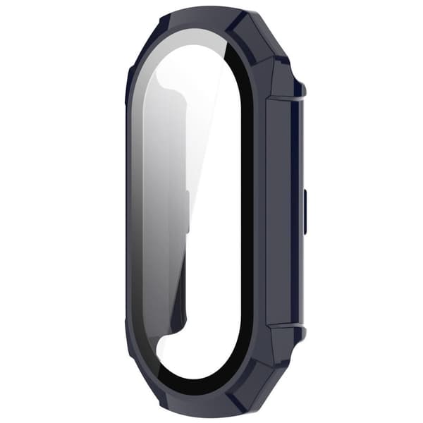 Bizon-fodral+glasklocka för Xiaomi Smart Band 9, blå