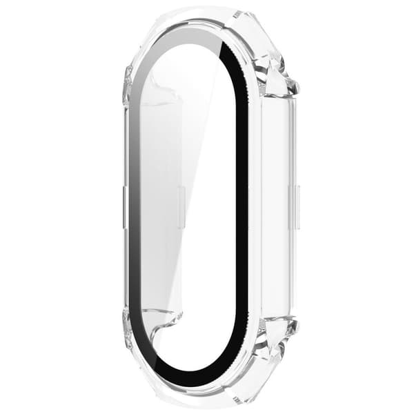 Bizon-fodral+glasklocka för Xiaomi Smart Band 9, transparent