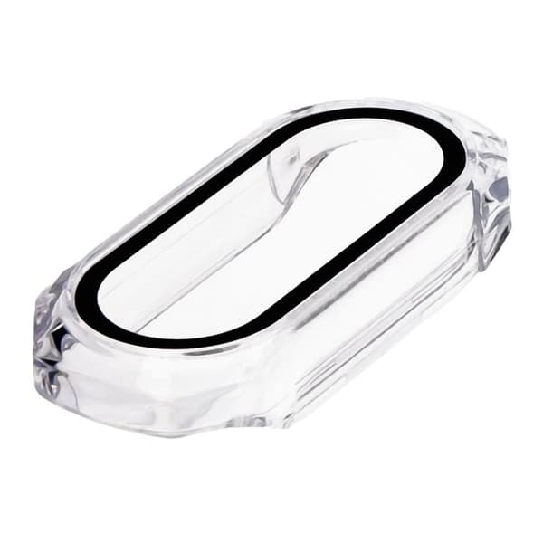 Bizon-fodral+glasklocka för Xiaomi Smart Band 9, transparent