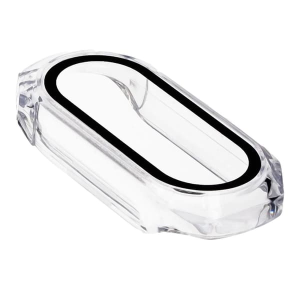 Bizon-fodral+glasklocka för Xiaomi Smart Band 9, transparent