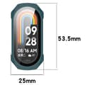 Miniatyrbild 2 av 8: Bizon-fodral+glasklocka för Xiaomi Smart Band 9, grön