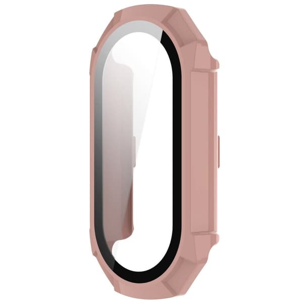 Bizon-fodral+glasklocka för Xiaomi Smart Band 9, rosa