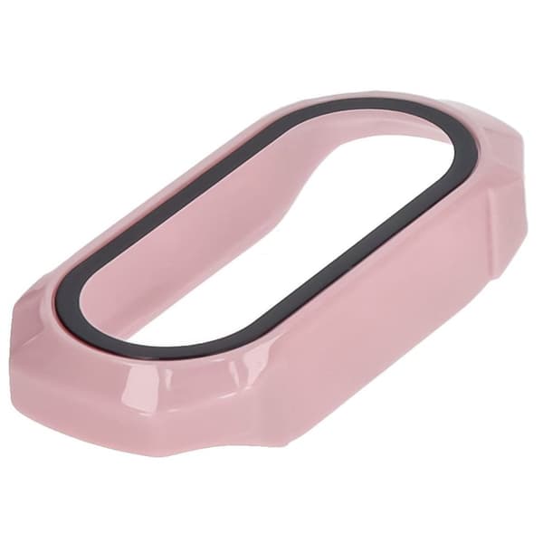 Bizon-fodral+glasklocka för Xiaomi Smart Band 9, rosa