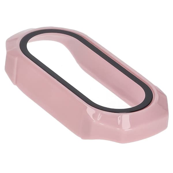 Bizon-fodral+glasklocka för Xiaomi Smart Band 9, rosa