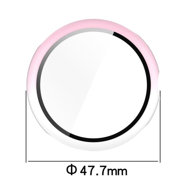 Bizon-fodral + glasklocka för Google Pixel Watch 3 45 mm, vit rosa