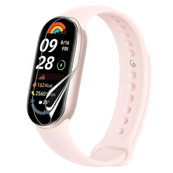 Hydrogelfilm för Bizon Glass Watch Hydrogelskärm för Xiaomi Smart Band 9, 2 stycken